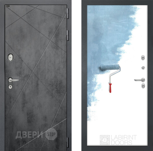 Входная металлическая Дверь Лабиринт (LABIRINT) Лофт 28 Под покраску в Краснознаменске