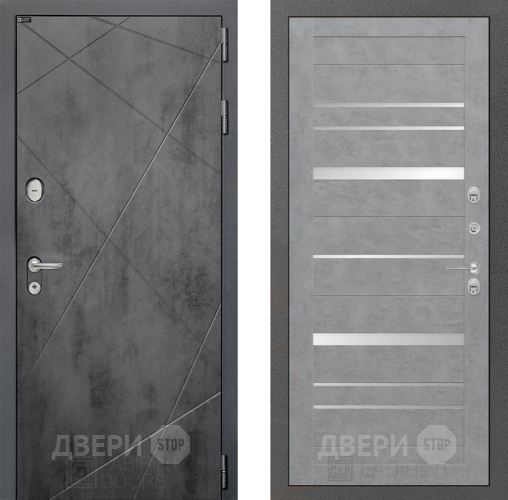 Входная металлическая Дверь Лабиринт (LABIRINT) Лофт 20 Бетон светлый в Краснознаменске