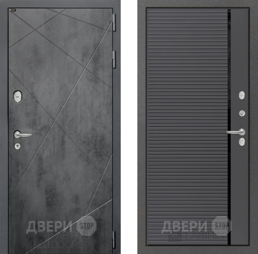 Входная металлическая Дверь Лабиринт (LABIRINT) Лофт 22 Графит софт в Краснознаменске