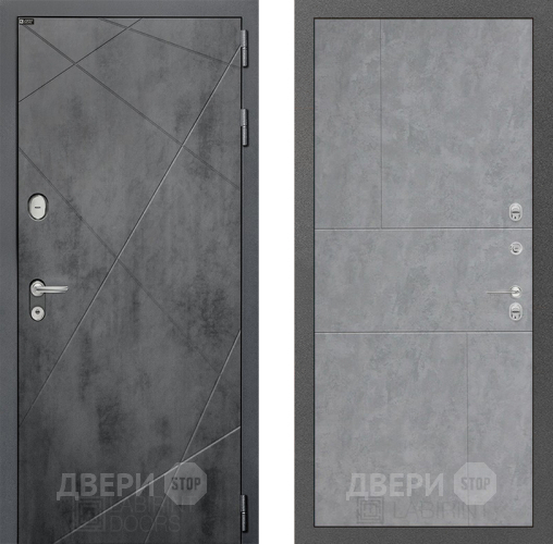 Входная металлическая Дверь Лабиринт (LABIRINT) Лофт 21 Бетон светлый в Краснознаменске