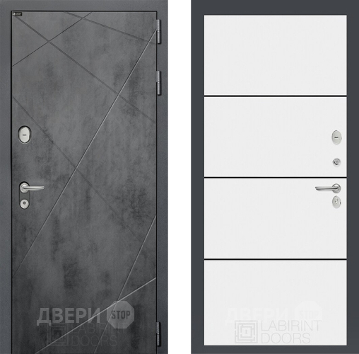 Дверь Лабиринт (LABIRINT) Лофт 25 Белый софт в Краснознаменске