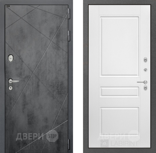 Дверь Лабиринт (LABIRINT) Лофт 03 Белый софт в Краснознаменске