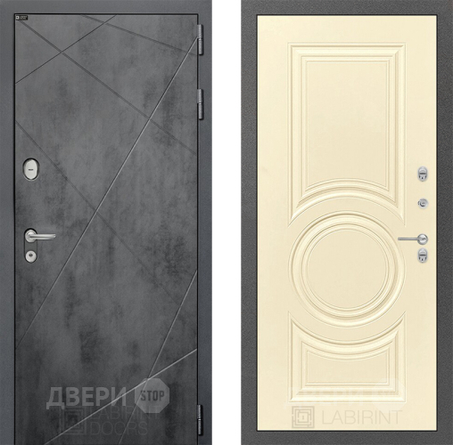 Входная металлическая Дверь Лабиринт (LABIRINT) Лофт 23 Шампань в Краснознаменске