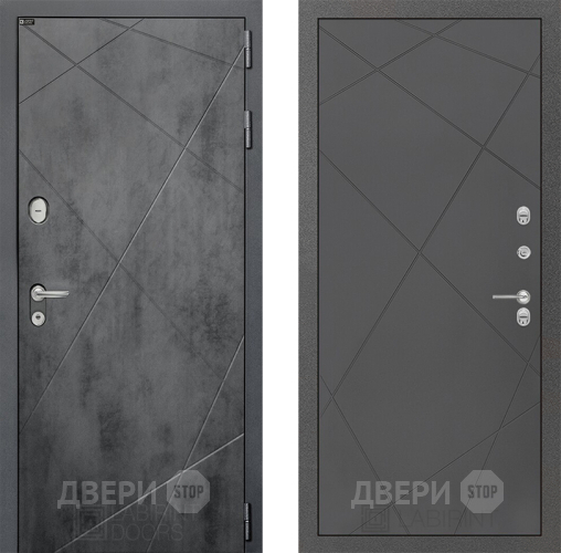 Входная металлическая Дверь Лабиринт (LABIRINT) Лофт 24 Графит софт в Краснознаменске