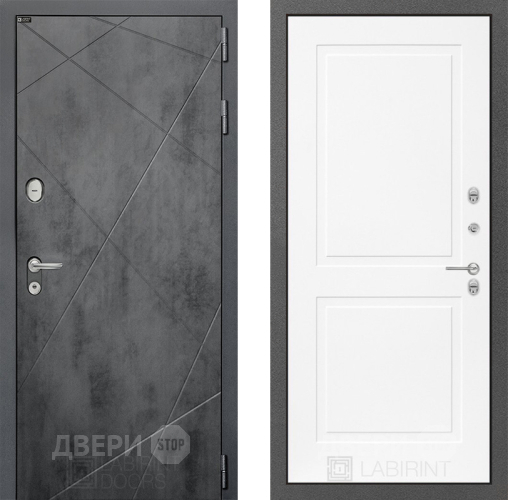 Дверь Лабиринт (LABIRINT) Лофт 11 Белый софт в Краснознаменске