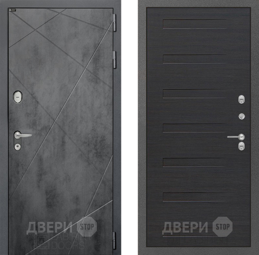 Входная металлическая Дверь Лабиринт (LABIRINT) Лофт 14 Эковенге поперечный в Краснознаменске