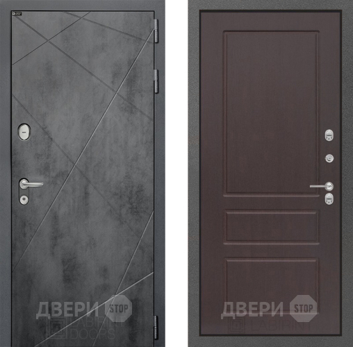Входная металлическая Дверь Лабиринт (LABIRINT) Лофт 03 Орех премиум в Краснознаменске