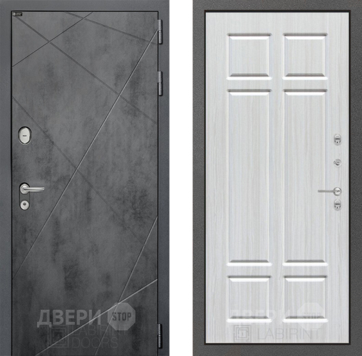 Входная металлическая Дверь Лабиринт (LABIRINT) Лофт 08 Кристалл вуд в Краснознаменске
