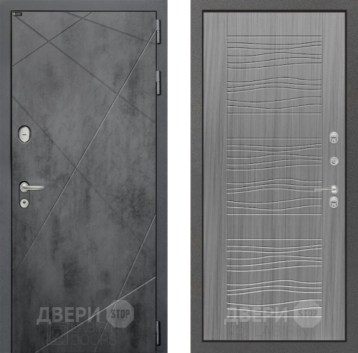 Входная металлическая Дверь Лабиринт (LABIRINT) Лофт 06 Сандал грей в Краснознаменске