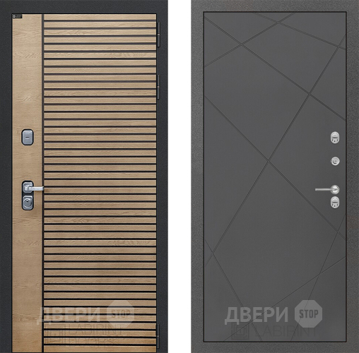 Входная металлическая Дверь Лабиринт (LABIRINT) Ritm 24 Графит софт в Краснознаменске