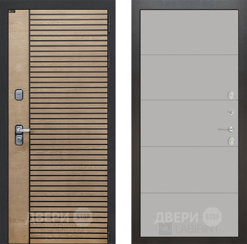 Входная металлическая Дверь Лабиринт (LABIRINT) Ritm 13 Грей софт в Краснознаменске