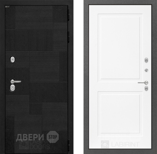 Входная металлическая Дверь Лабиринт (LABIRINT) Pazl 11 Белый софт в Краснознаменске
