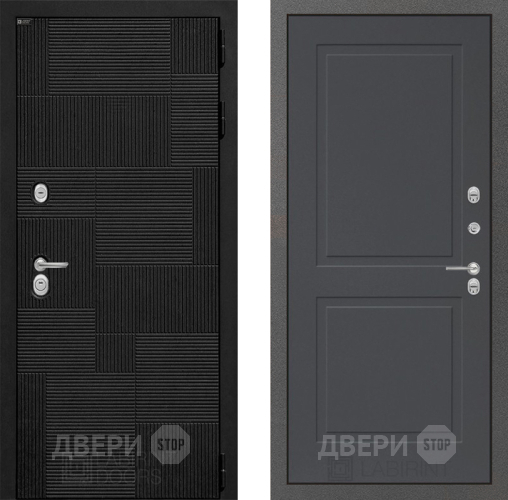 Входная металлическая Дверь Лабиринт (LABIRINT) Pazl 11 Графит софт в Краснознаменске