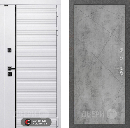 Входная металлическая Дверь Лабиринт (LABIRINT) Royal 24 Бетон светлый в Краснознаменске
