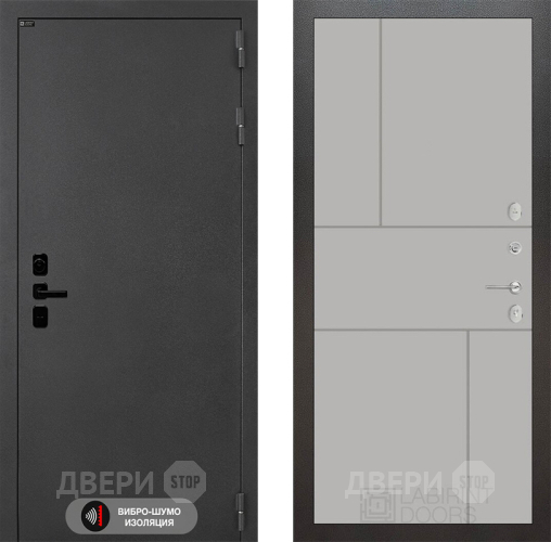 Входная металлическая Дверь Лабиринт (LABIRINT) Acustic 21 Грей софт в Краснознаменске