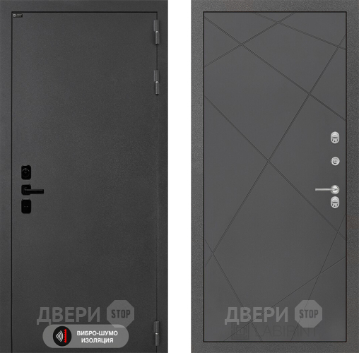 Входная металлическая Дверь Лабиринт (LABIRINT) Acustic 24 Графит софт в Краснознаменске