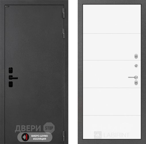 Дверь Лабиринт (LABIRINT) Acustic 13 Белый софт в Краснознаменске