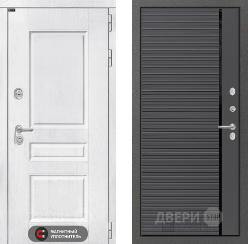 Входная металлическая Дверь Лабиринт (LABIRINT) Versal 22 Графит софт в Краснознаменске