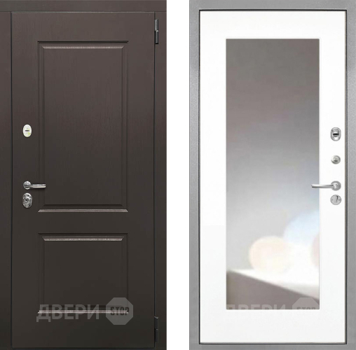 Дверь Интекрон (INTECRON) Кампо ФЛЗ-120-М Зеркало Белый матовый в Краснознаменске