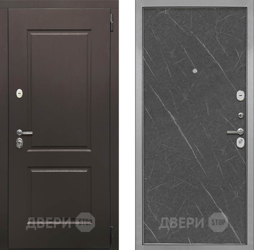 Входная металлическая Дверь Интекрон (INTECRON) Кампо Гладкая Гранит лава оникс в Краснознаменске