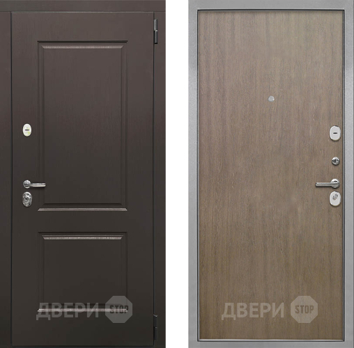 Входная металлическая Дверь Интекрон (INTECRON) Кампо Гладкая шпон Венге коричневый в Краснознаменске