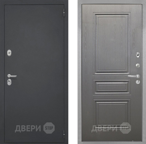Входная металлическая Дверь Интекрон (INTECRON) Гектор ФЛ-243 Графит вуд дуб в Краснознаменске