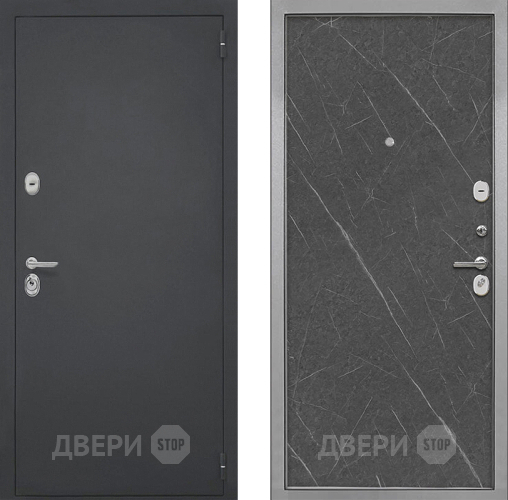 Входная металлическая Дверь Интекрон (INTECRON) Гектор Гладкая Гранит лава оникс в Краснознаменске