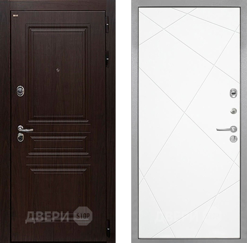 Входная металлическая Дверь Интекрон (INTECRON) Брайтон Тиковое Дерево Лучи-М Софт милк в Краснознаменске