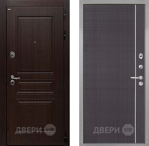 Входная металлическая Дверь Интекрон (INTECRON) Брайтон Тиковое Дерево В-07 с молдингом Венге в Краснознаменске