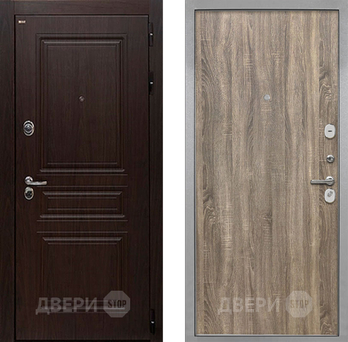 Входная металлическая Дверь Интекрон (INTECRON) Брайтон Тиковое Дерево Гладкая Дуб турин в Краснознаменске