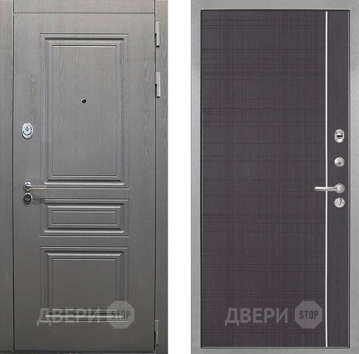 Входная металлическая Дверь Интекрон (INTECRON) Брайтон Графит В-07 с молдингом Венге в Краснознаменске
