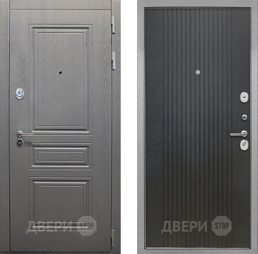 Входная металлическая Дверь Интекрон (INTECRON) Брайтон Графит ФЛ-295 Лофт черный в Краснознаменске