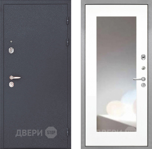 Дверь Интекрон (INTECRON) Колизей ФЛЗ-120-М Зеркало Белый матовый в Краснознаменске