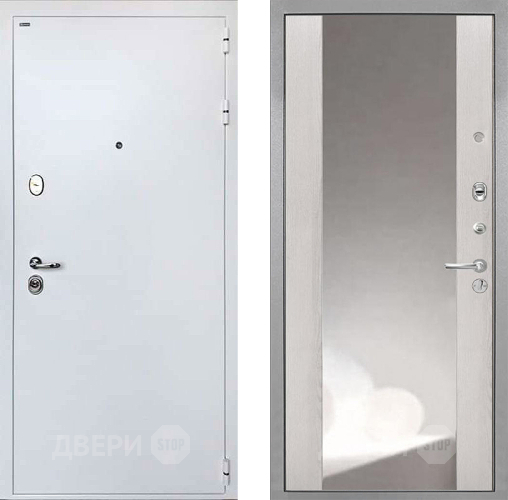 Входная металлическая Дверь Интекрон (INTECRON) Колизей White ФЛЗ-516 Зеркало Сосна белая в Краснознаменске