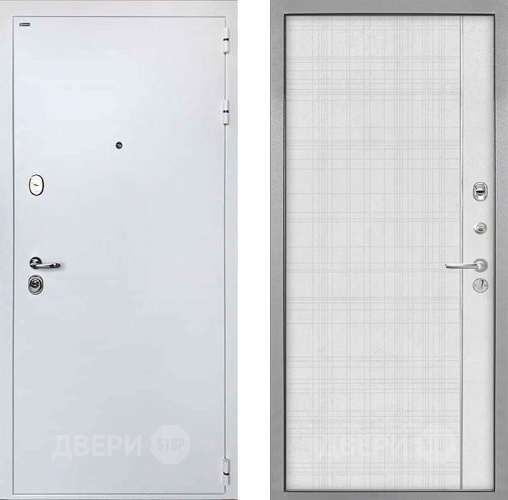 Входная металлическая Дверь Интекрон (INTECRON) Колизей White В-07 с молдингом Лофт белый в Краснознаменске
