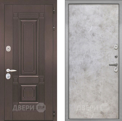 Входная металлическая Дверь Интекрон (INTECRON) Италия Гладкая Мрамор светлый в Краснознаменске