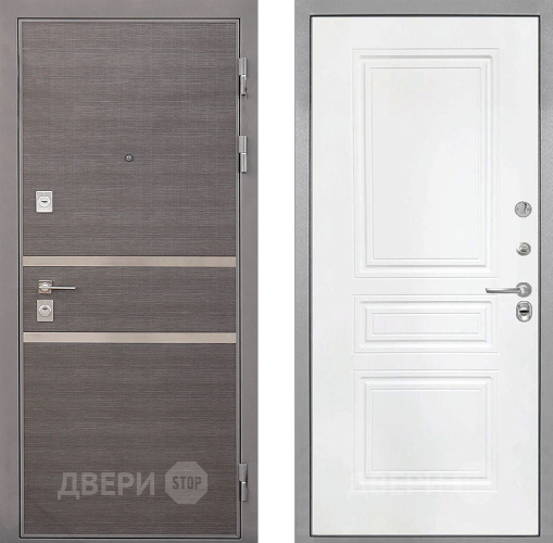 Входная металлическая Дверь Интекрон (INTECRON) Неаполь ФЛ-243 Белый матовый в Краснознаменске