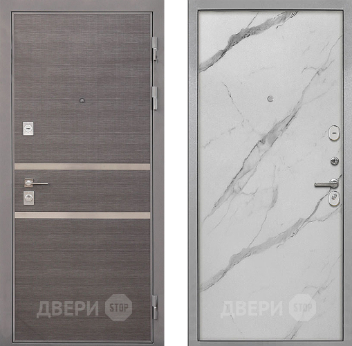 Дверь Интекрон (INTECRON) Неаполь Гладкая Мрамор натуральный арктик в Краснознаменске