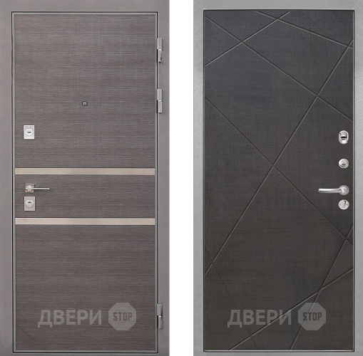 Входная металлическая Дверь Интекрон (INTECRON) Неаполь Лучи-М Венге распил кофе в Краснознаменске