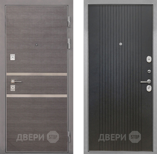 Входная металлическая Дверь Интекрон (INTECRON) Неаполь ФЛ-295 Лофт черный в Краснознаменске