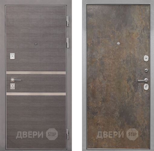 Входная металлическая Дверь Интекрон (INTECRON) Неаполь Гладкая Гранж в Краснознаменске
