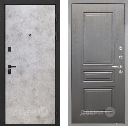 Входная металлическая Дверь Интекрон (INTECRON) Профит Black Мрамор Светлый ФЛ-243 Графит вуд дуб в Краснознаменске