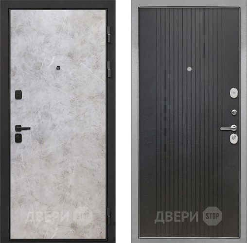 Входная металлическая Дверь Интекрон (INTECRON) Профит Black Мрамор Светлый ФЛ-295 Лофт черный в Краснознаменске