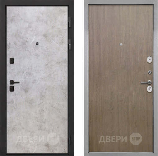 Входная металлическая Дверь Интекрон (INTECRON) Профит Black Мрамор Светлый Гладкая шпон Венге коричневый в Краснознаменске