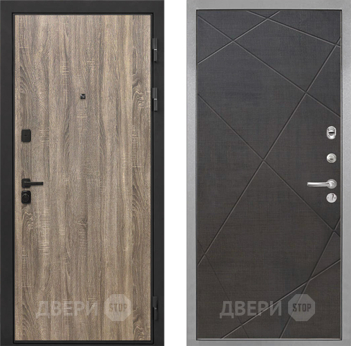 Входная металлическая Дверь Интекрон (INTECRON) Профит Black Дуб Турин Лучи-М Венге распил кофе в Краснознаменске