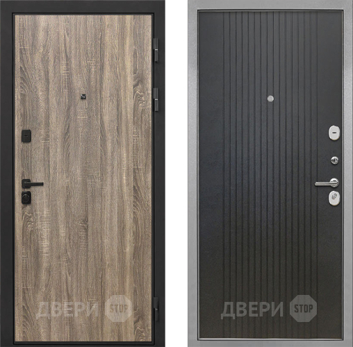 Входная металлическая Дверь Интекрон (INTECRON) Профит Black Дуб Турин ФЛ-295 Лофт черный в Краснознаменске