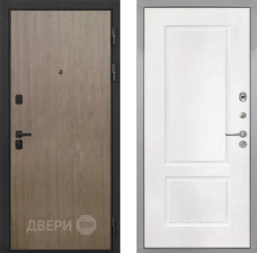 Входная металлическая Дверь Интекрон (INTECRON) Профит Black Венге Коричневый КВ-2 Белый матовый в Краснознаменске