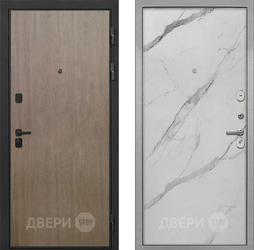 Входная металлическая Дверь Интекрон (INTECRON) Профит Black Венге Коричневый Гладкая Мрамор натуральный арктик в Краснознаменске