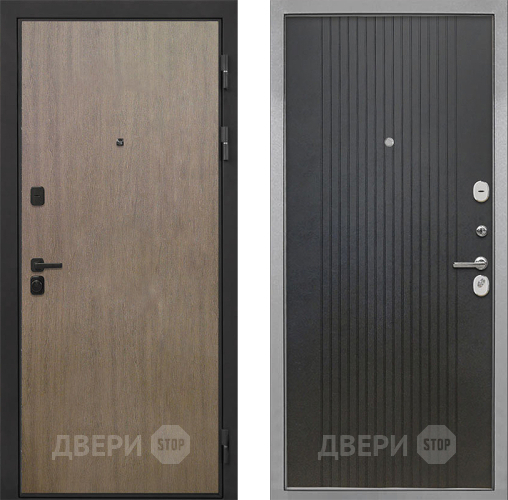 Входная металлическая Дверь Интекрон (INTECRON) Профит Black Венге Коричневый ФЛ-295 Лофт черный в Краснознаменске