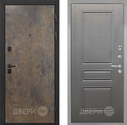 Входная металлическая Дверь Интекрон (INTECRON) Профит Black Гранж ФЛ-243 Графит вуд дуб в Краснознаменске
